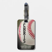 Baseball-Monogramm oder Name mit 2-5 Buchstaben Gepäckanhänger (Rückseite vertikal)