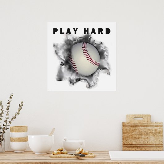 Baseball-Motivation Poster (Küche)
