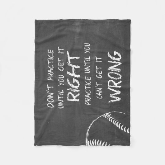 Baseball-Motivations-Übung Fleecedecke (Vorderseite)