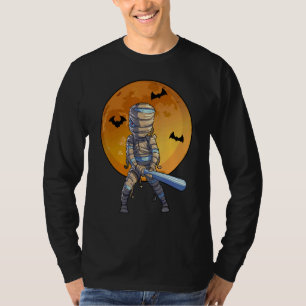Baseball-Mummy-Halloween-Männer-Jungs-Baseball-Hal T-Shirt