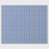 Baseball-Muster auf Blau Geschenkpapier (Flach)