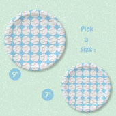Baseball-Muster Blaue Papierplatte Pappteller