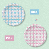 Baseball-Muster Blaue Papierplatte Pappteller