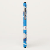 Baseball-Muster blauer iPhone X Kasten Case-Mate iPhone Hülle (Hinten/Links)
