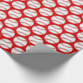 Baseball-Muster Geschenkpapier (Ecke)