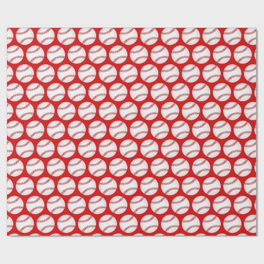 Baseball-Muster Geschenkpapier (Flach)