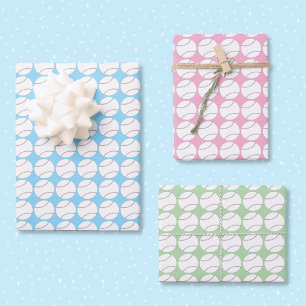 Baseball-Muster-Geschenkpapier-Flat Sheet-Set Geschenkpapier Set