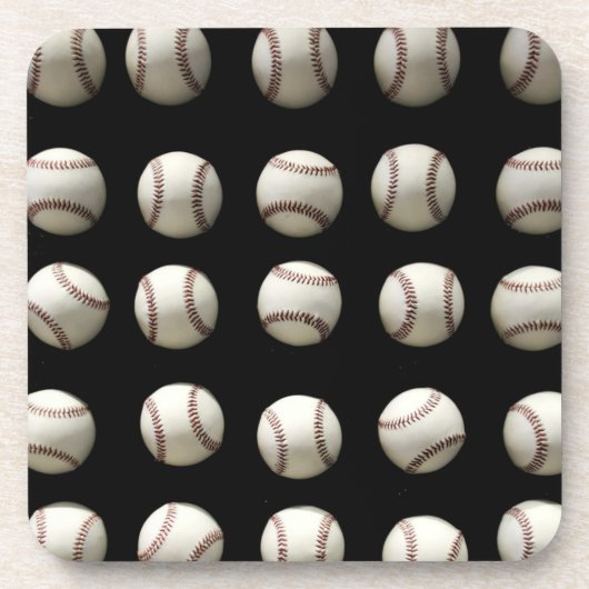 Baseball-Muster Getränkeuntersetzer (Vorderseite)