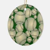 Baseball-Muster Keramik Ornament (Links)