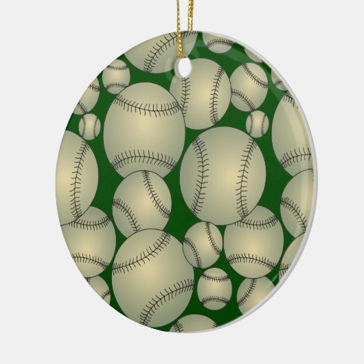 Baseball-Muster Keramik Ornament (Links)