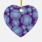 Baseball Muster Keramik Ornament (Vorne)