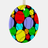 Baseball Muster Keramik Ornament (Rechts)