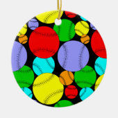 Baseball Muster Keramik Ornament (Vorne)