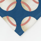 Baseball-Muster-Königsblau-Sport-Thema Fleecedecke (Ecke)