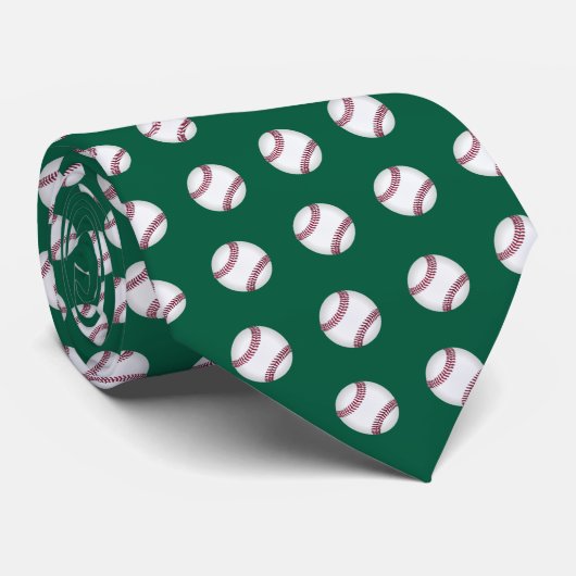 Baseball-Muster Krawatte (Gerollt)