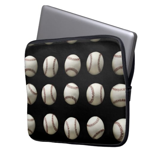 Baseball-Muster Laptopschutzhülle (Vorderseite Links)