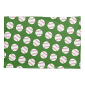 Baseball-Muster mit Foto - Teamsport-Grün Kissenbezug (Rückseite)