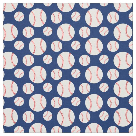 Baseball-Muster Navy Blue Background Stoff (Muster)