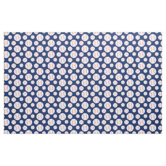 Baseball-Muster Navy Blue Background Stoff (Fat Quarter (45,7 x 55,9 cm))