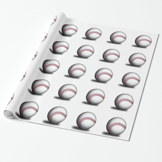 Baseball-Muster-Packpapier Geschenkpapier (Ungerollt)