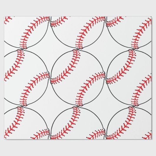 Baseball-Muster-Packpapier Geschenkpapier (Flach)