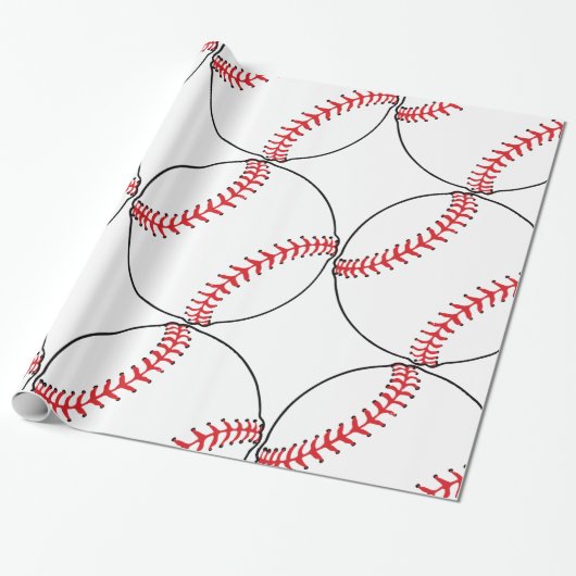 Baseball-Muster-Packpapier Geschenkpapier (Ungerollt)