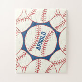 Baseball-Muster - Personalisiert Puzzle (Vertikal)