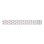 Baseball-Muster Pink Ribbon Satinband (Vorderseite)