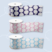 Baseball-Muster Pink Ribbon Satinband