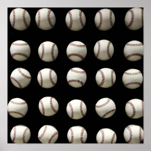 Baseball-Muster Poster (Vorne)