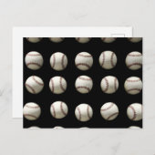 Baseball-Muster Postkarte (Vorne/Hinten)
