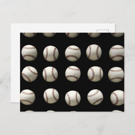 Baseball-Muster Postkarte (Vorne/Hinten)