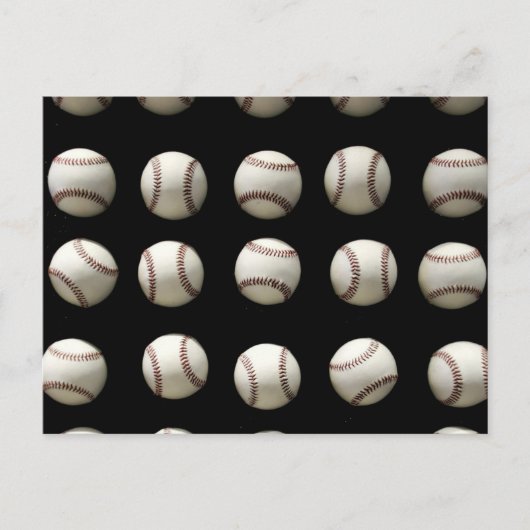 Baseball-Muster Postkarte (Vorderseite)
