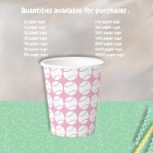 Baseball-Muster Rosa Papiertasse Pappbecher