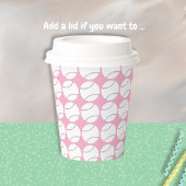 Baseball-Muster Rosa Papiertasse Pappbecher