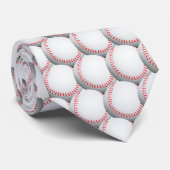 Baseball-Muster | Sportgeschenk Krawatte (Gerollt)