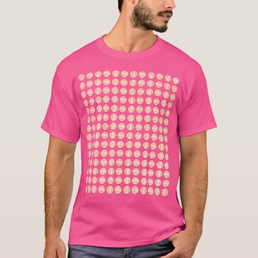 Baseball-Muster Vintag T-Shirt (Vorderseite)