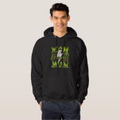 Baseball-Mutter Baseball Blitzschlag Leopard Limet Hoodie (Vorne ganz)