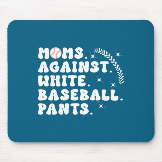 Baseball-Mütter Baseball-Spieltag-Kunstwerk Mousepad (Vorne)