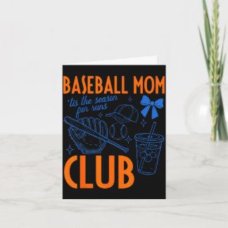 Baseball-Mutter-Club die Zeit für Runs ist lustig Karte