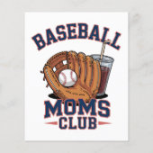 Baseball Mütter Club Muttertag Flyer (Hinten)
