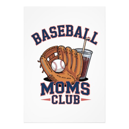 Baseball Mütter Club Muttertag Fotodruck (Vorne)