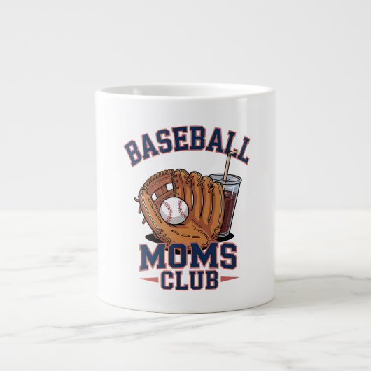 Baseball Mütter Club Muttertag Jumbo-Tasse (Vorderseite)