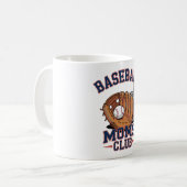 Baseball Mütter Club Muttertag Kaffeetasse (Vorderseite Links)