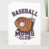 Baseball Mütter Club Muttertag Karte (Rückseite)