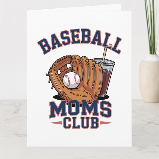 Baseball Mütter Club Muttertag Karte (Vorderseite)