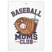 Baseball Mütter Club Muttertag Klemmbrett (Rückseite)