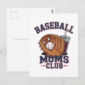 Baseball Mütter Club Muttertag Postkarte (Vorne/Hinten)