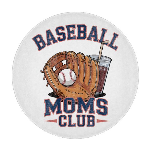 Baseball Mütter Club Muttertag Schneidebrett (Vorderseite)