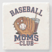 Baseball Mütter Club Muttertag Steinuntersetzer (Vorderseite)